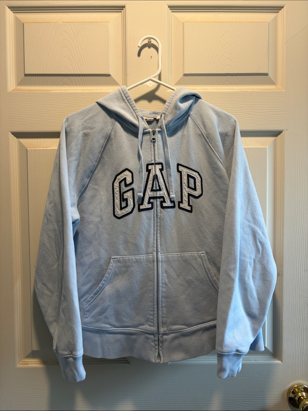 GAP Light Blue Full-Zip Hoodie Jacket